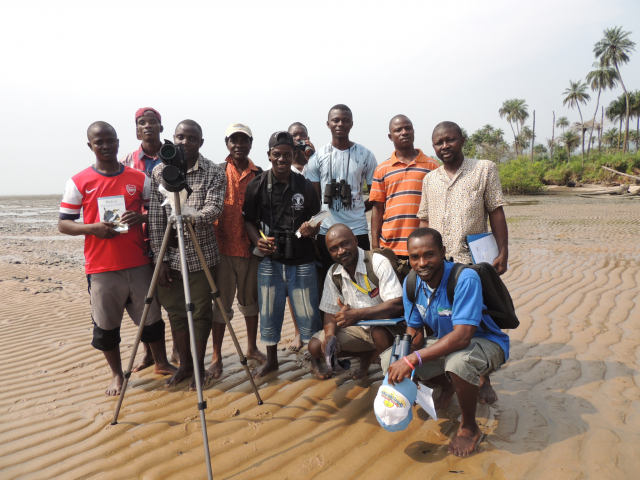 Bird monitoring in Sierra Leone © Tim Dodman